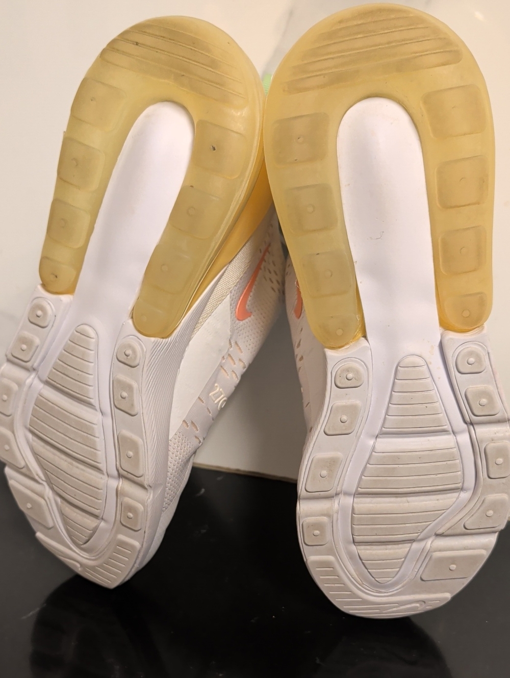 Nike Wmns Air Max 270 'White Yellow Strike' Sneakers Size 6.5 Used Exc - Picture 8 of 8